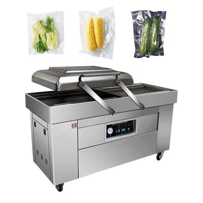 Elektrisch angetriebene Doppelkammervakuumverpackungsmaschine zur Konservierung von Fleisch und Nüssen