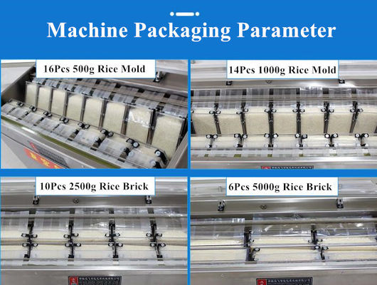 Halbautomatische Vakuumverpackungsmaschine für große Reismilzkörner mit 900 W-Motorleistung
