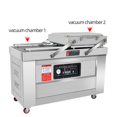 Lebensmittelvakuumpakemaschine mit Doppel-Flachbettkammer und 400mmx10mm Dichtband