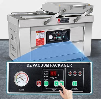Lebensmittelvakuumpakemaschine mit Doppel-Flachbettkammer und 400mmx10mm Dichtband