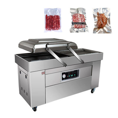 Halbautomatischer kommerzieller Doppelkammer-Vakuumsiegelgerät für Kunststoffverpackungsmaterialien