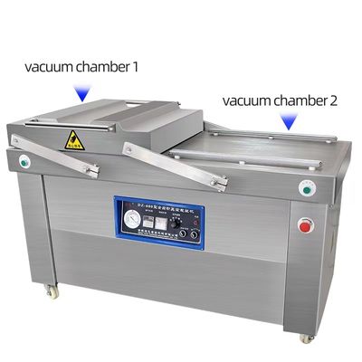 Automatische Doppelkammer-Vakuumpakemaschine für gesalztes Fleisch, Trockenfisch, Schweinefleisch, Rindfleisch und Reis