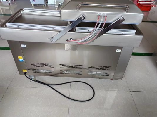 Doppelkammer Vakuumpackmaschine für Sauerkraut Fleisch Fisch Dates 1070*540*970mm Größe