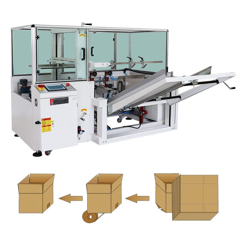 18 Stück/min Max. Geschwindigkeit Voll automatische Tasche Verpackung Band Box Case Karton Erektor Maschine