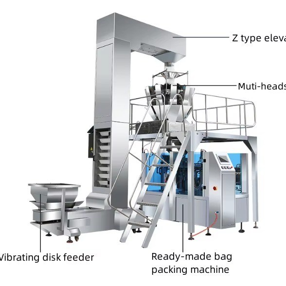Verpackungsmaterial aus Kunststoff verwendet Geschwindigkeits-Rotationsbeutel-Verpackungsmaschine für Nüsse und Saatgut
