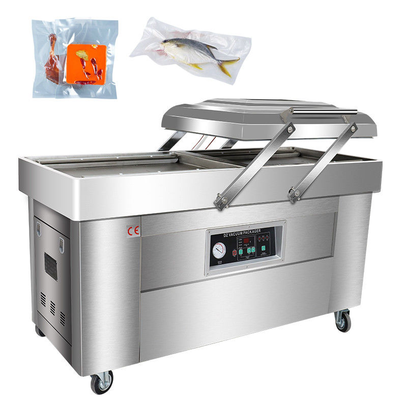 Leistungsstarke Vakuumpumpe CE-zertifizierte automatische Stickstofffüllmaschine/Doppelkammer-Snacks-Verpackungsmaschine
