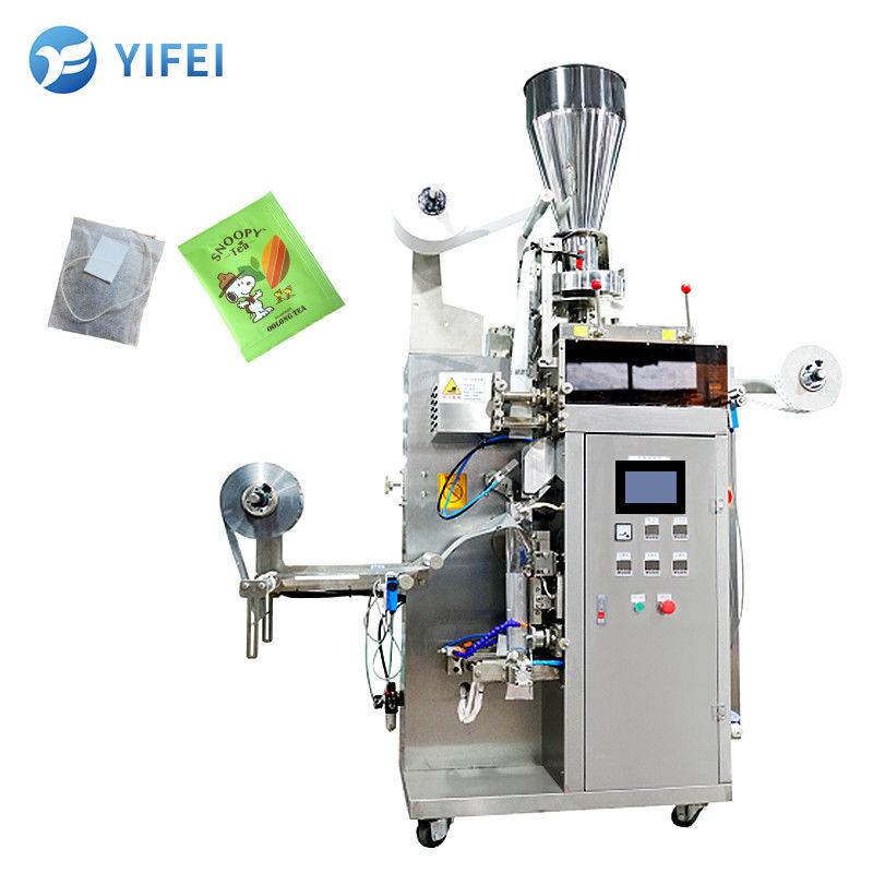 Automatische Teebeutelverpackungsmaschine mit Tassenmessung Pulvertee 1-10g Tag Line Verpackung