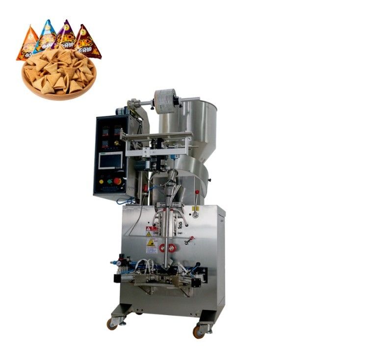 Automatische dreieckige 3-seitige Dichtungsbeutel Tasche Schokolade Süßigkeiten Bohnen Snacks vertikale Granulat Verpackungsmaschine