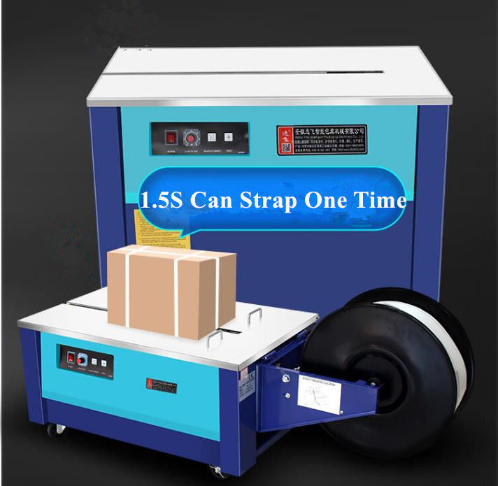 Papierverpackung Halbautomatische Hoch-Niedrig-Tisch-PP-Poly Strapping-Maschine mit CE-Zertifizierung
