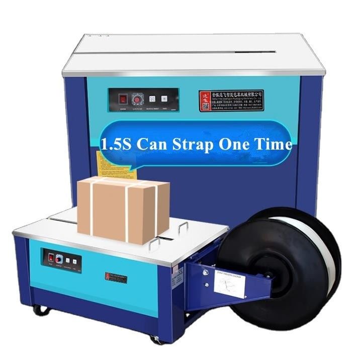 High Table Halbautomatische PP Kunststoffgürtel Karton-Box Strapping-Maschine für Industrie