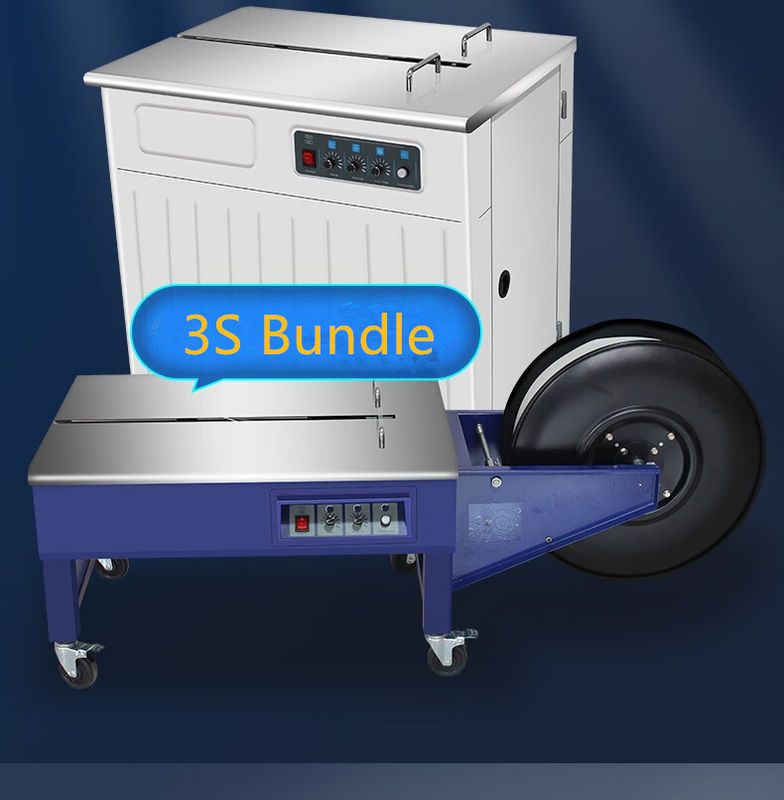 60 KG vertikale Semi Auto PP Gürtelbox Verpackung Strapping Maschine mit 250W Stromversorgung