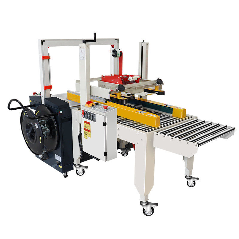 200 Watt automatische Walzkartonboxen Verpackungslinie mit Kartonband und Kartonband
