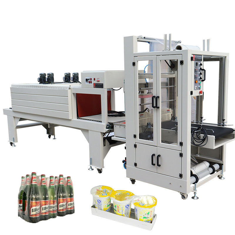 Elektrisch angetriebene halbautomatische Wasserflaschen-Schrumpfverpackungsmaschine für Trays und Kisten