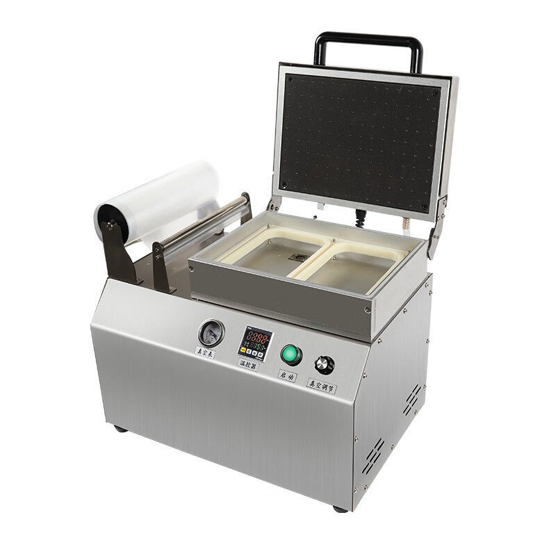 220V/50HZ 110V/50HZ Kleingrößen-Lebensmittel-Fleisch-Tray-Siegelgerät für Vakuumfilm-Hautverpackungen