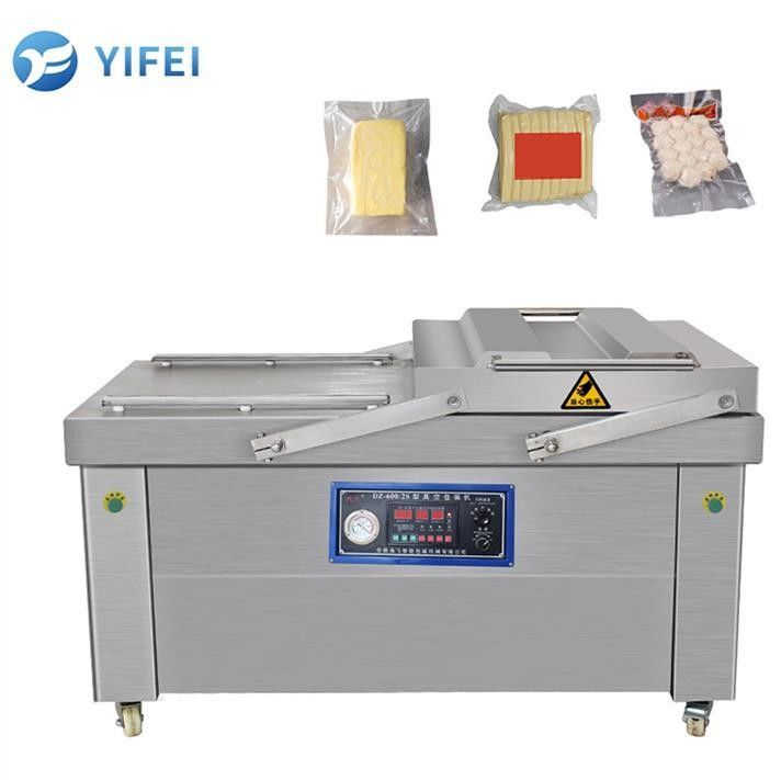 Automatische Doppelkammer-Vakuumpakemaschine für gesalztes Fleisch, Trockenfisch, Schweinefleisch, Rindfleisch und Reis